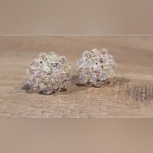 Vintage Germany Cluster Clip-On Earrings [ READ DETAILS ]